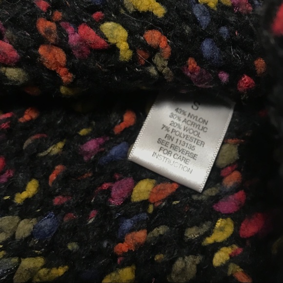 Chunky Top Button Up Sweater • Multicolored Knit - Picture 3 of 5